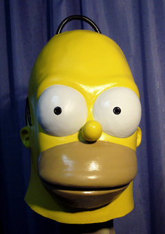 Mascara Homero Simpson Latex Disfraz