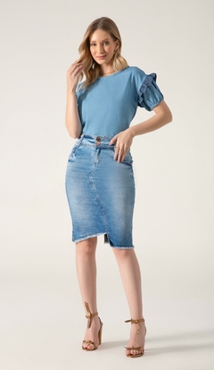Saia Tradicional jeans Laura Rosa [38, 50 e 52] (810594) - comprar online