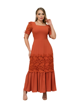 Vestido Longo Em Crepe Twill Kauly (3671)