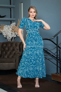 Vestido Longo Sereia Laise Bordado Kauly (3690) - Umarrazo.com.br