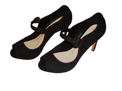 Sapato Nobuck Peep Toe Conexão [Tm 38] (751084) - Umarrazo.com.br