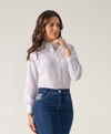Camisa tricoline aviamento Laura Rosa [P, EG e EGG] (810603) - comprar online