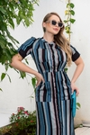 Vestido Chamissier Listrado Kauly [Tm 52] (3830) - loja online