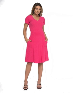 Vestido Evase Canelado Expressão [Tm G] (4304) - comprar online