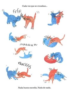 Gato rojo y gato azul - comprar online