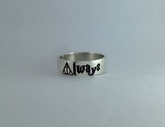 Anillo de plata Harry Potter: Always; Joyas para Fans; Hecho a mano; Argentina; Harry Potter; J.K.ROWLING