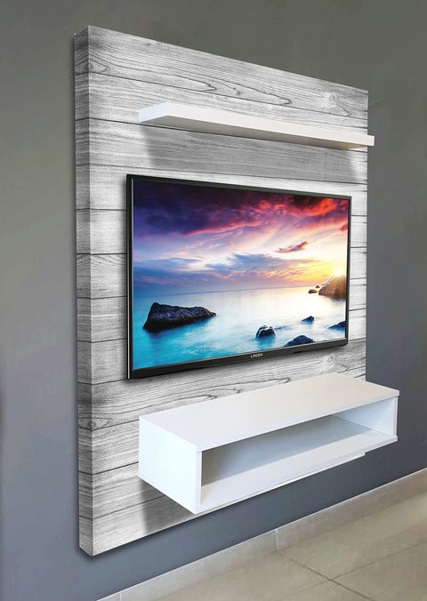 mueble de TV FLOTANTE, diseños en BLANCO