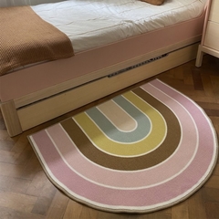 ALFOMBRA TEJIDA RAINBOW GRANDE SEMI CIRCULAR - comprar online