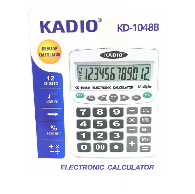 CALCULADORA 12 DIGITOS KADIO REF. KD1048 - comprar online