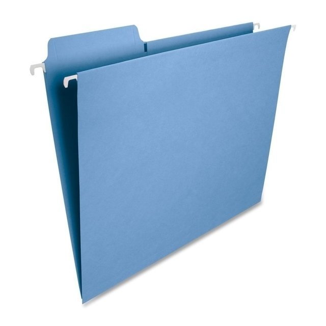 carpeta colgador color azul