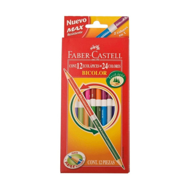 Colores Faber-Castell Ecolápices Doble Punta/Punta Gruesa 24/48 