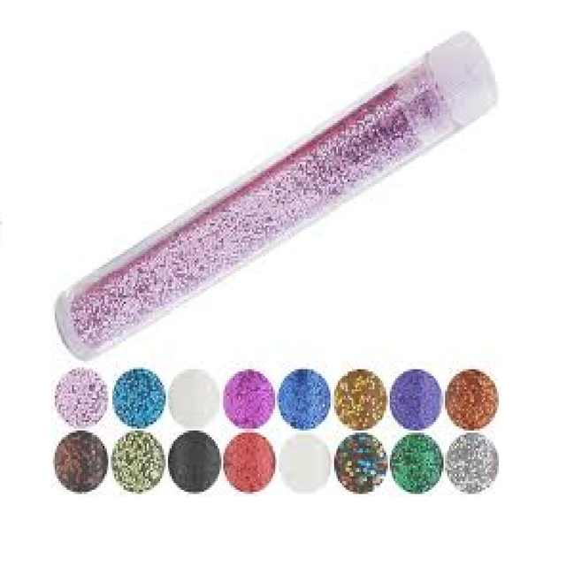 12 Frascos Escarcha Glitter Purpurina Manualidades Escolar