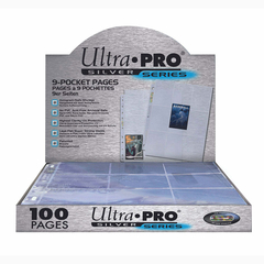 Ultra Pro Silver Series 9-Pocket Pages (x100) tamaño Standard (Sellado)