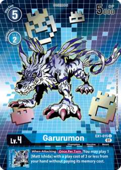 Garurumon (Alternate Art) - EX1-015 - Uncommon