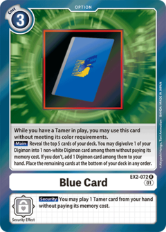 Blue Card - EX2-072 - Rare