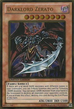 Darklord Zerato - GLD4-EN022 - Gold Rare