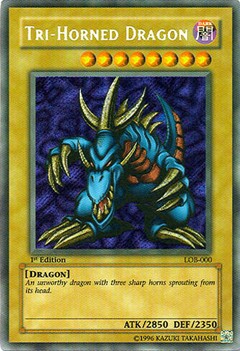 Tri-Horned Dragon - LOB-000 - Secret Rare