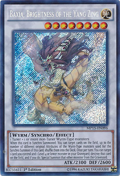 Baxia, Brightness of the Yang Zing - MP15-EN096 - Secret Rare