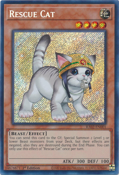 Rescue Cat (alternate art) - RA02-EN001 - Secret Rare