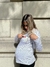 Remera Tini rayada Blanca de lactancia art. 2393 - EG Embarazadas