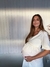 Camisón Mary Marfil y blanco - EG Embarazadas