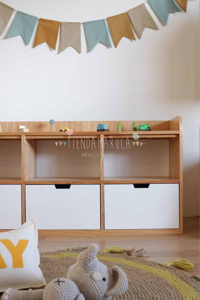 Mueble organizador de juguetes - 3 huecos