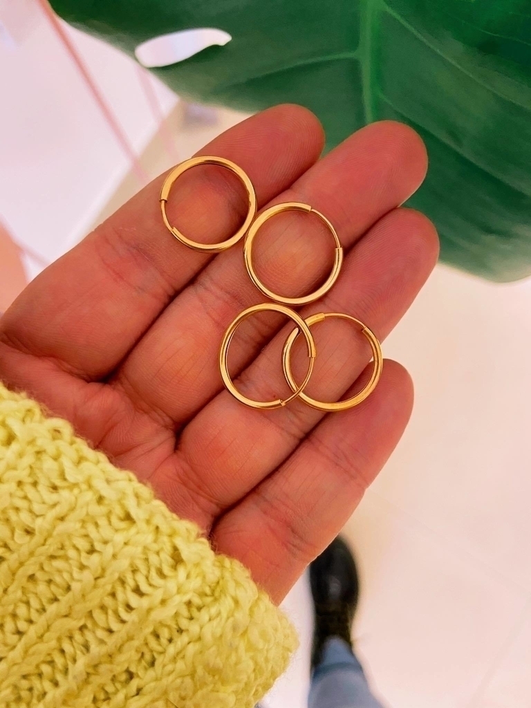 Argollas bañadas en oro new arrivals