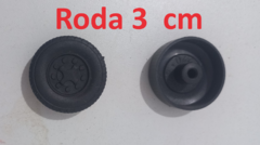 Roda 3 cm de plastico