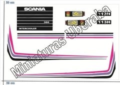 Impresso em papel adesivo SCANIA 113 novo folha A4 sem cortar ( veja a segunda foto )