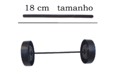 Eixo de Ferro 18 cm serve p/ roda 4,5,6,7,e 8 cm - comprar online