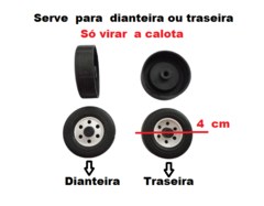 roda 4 cm de plástico kit com 12 unidade