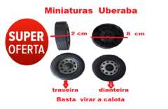 Roda 8 cm de plástico 100 unidade ( Promoção )