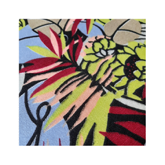 60 cm | OUTLET Hojas y Flores Fondo negro multicolor n° 343-4 - comprar online