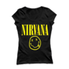 Remera Nirvana Emoji Entallada