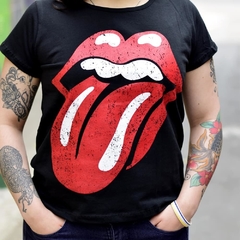 Remera Rolling Stones Entallada Lengua - tienda online