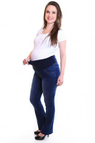 Calça jeans gestante Fabiana flare - comprar online
