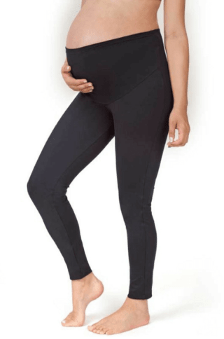 Calça legging gestante super elástica preta - loja online