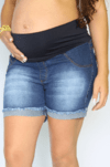 Shorts gestante jeans Andreza na internet