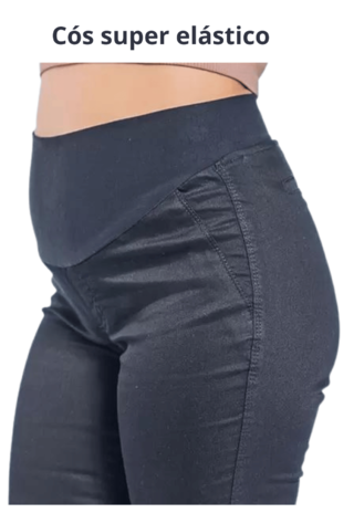 Calça gestante jeans preta skinny - comprar online