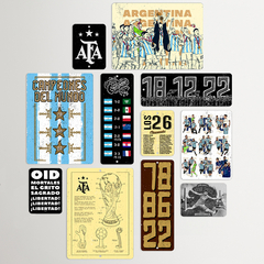 Set de 11 Carteles de La Selección Argentina