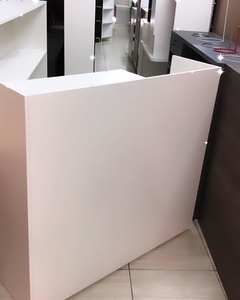 Balcão caixa MDF branco c/ recuo cód.pqt - comprar online