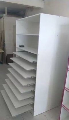 Armário prateleira sapateira com corrediça MDF Branco .cód AMR50