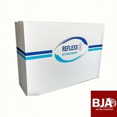 Balcão em L MDF Branco com faixas - Ref: 58456 - comprar online