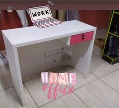 Mesa home office com gaveta MDF branco cód.basic2 - comprar online