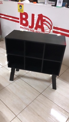 Aparador colmeia retro MDF preto cód.rtp