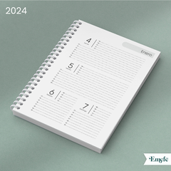 INTERIOR AGENDA 2024 SEMANAL HORIZONTAL - ARCHIVO IMPRIMIBLE - MODELO 001