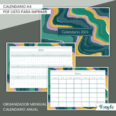 ORGANIZADOR 2024 - ONDAS VERDE - ARCHIVO IMPRIMIBLE