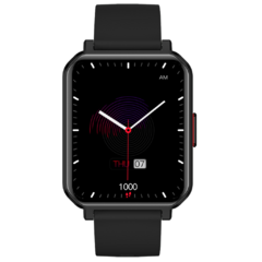 SMARTWATCH NEGRO CON MALLA DE SILICONA