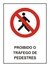 Proibido o tráfego de pedestres - I003 - comprar online