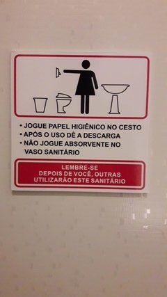 Placa para Banheiro "Mantenha a ordem e a limpeza" - comprar online